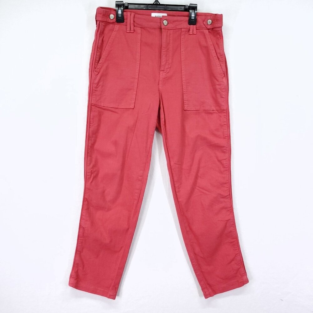 Pistola Utility Casual Pants Womens 29 Cropped Red Flat Front With Pockets